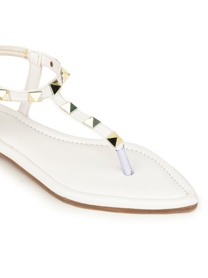 Shezone White Women Flats