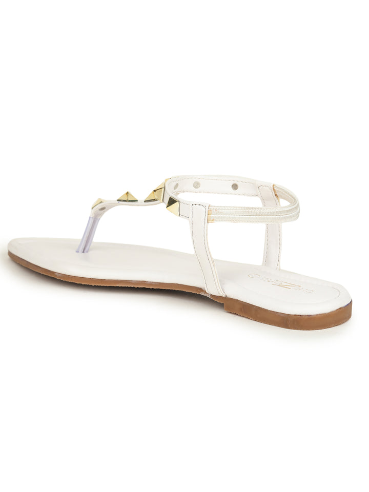 Shezone White Women Flats