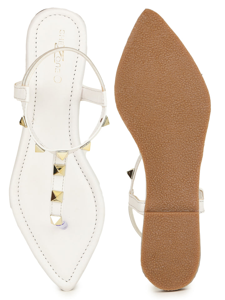Shezone White Women Flats