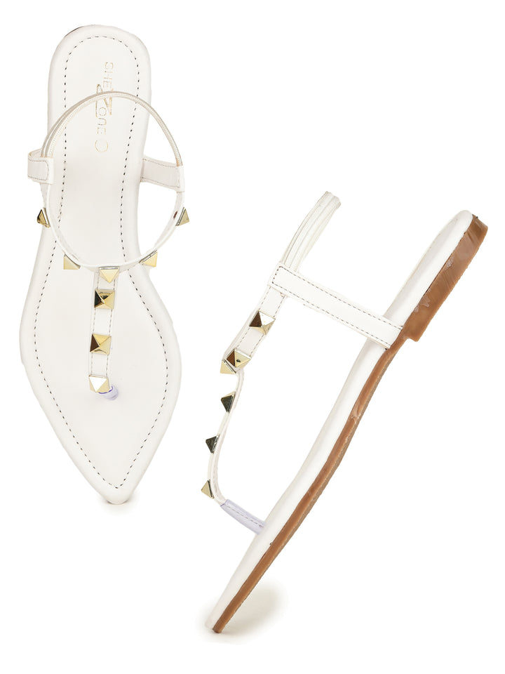 Shezone White Women Flats
