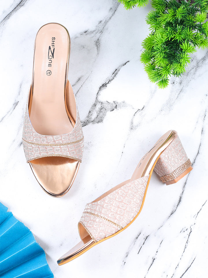 Shezone Women Rose Gold Heels