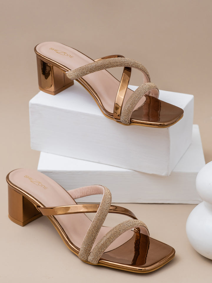 Shezone Copper Women Heels