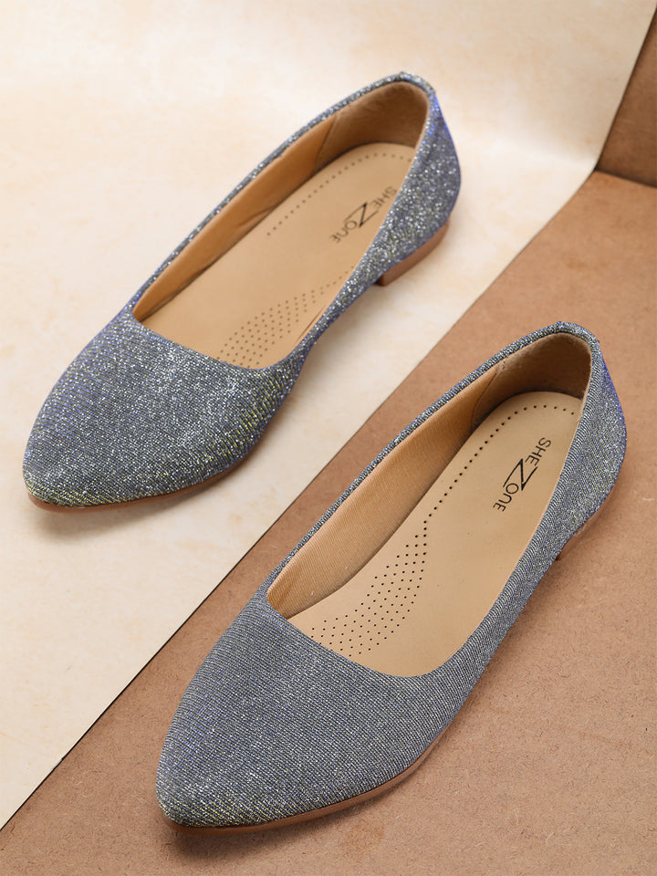 Shezone Grey Women Flats