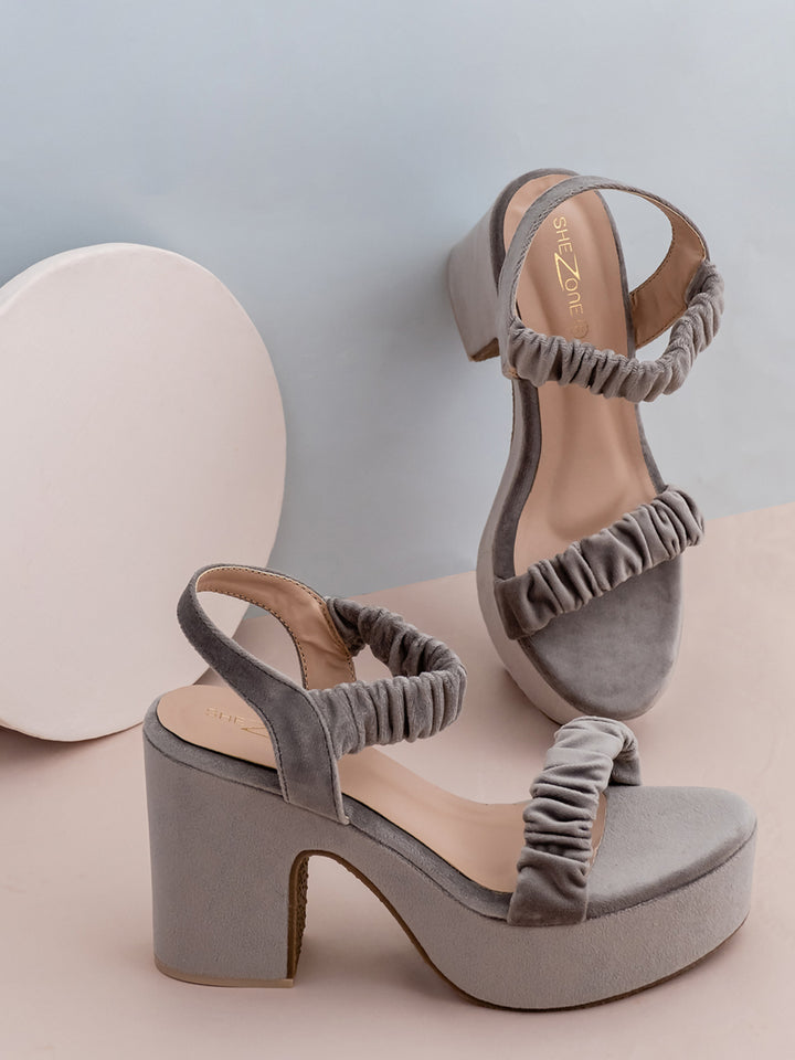 Shezone Grey Women Heels