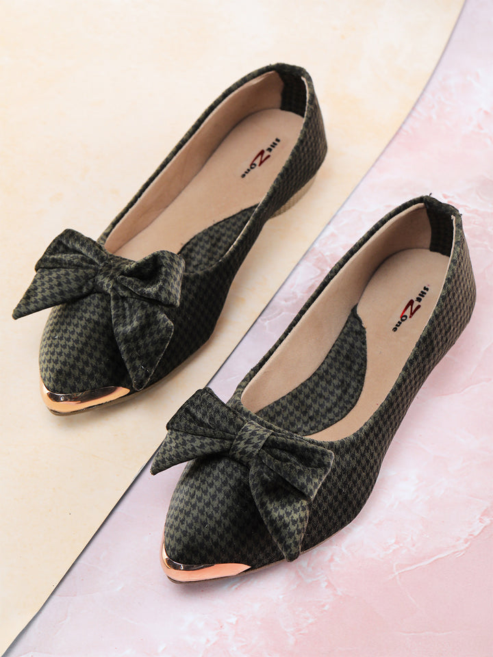 Shezone Green Women Flats