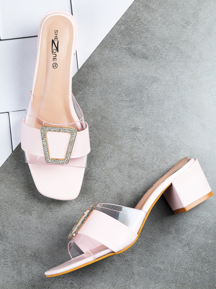 Shezone  Pink Women Heels