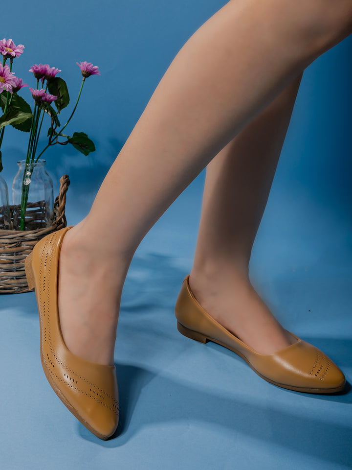 Shezone Beige Women Flats
