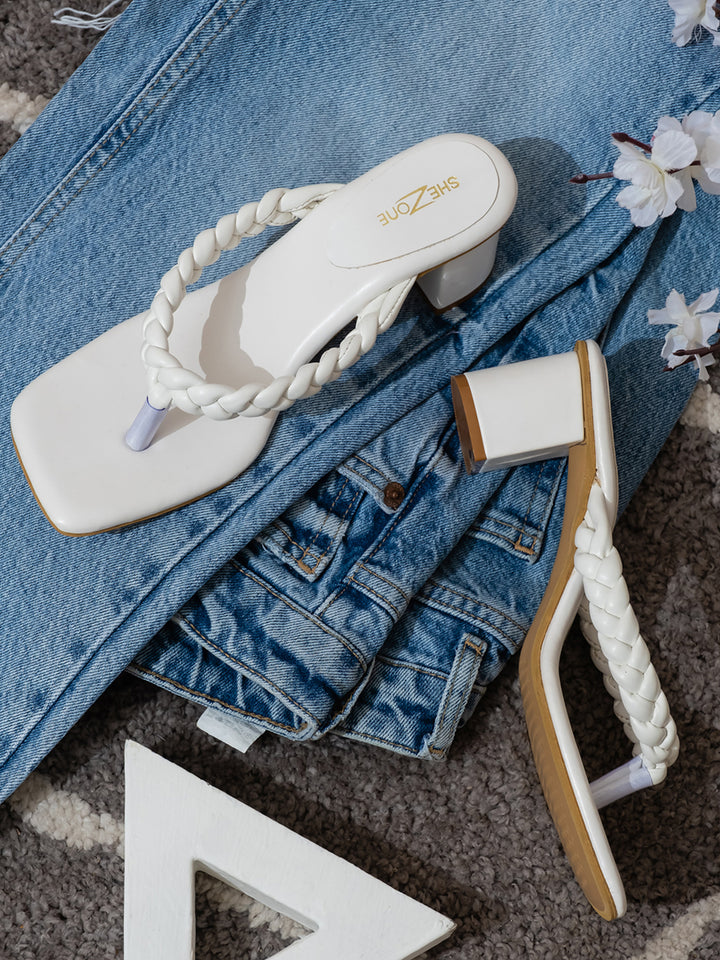 Shezone white Women Heels