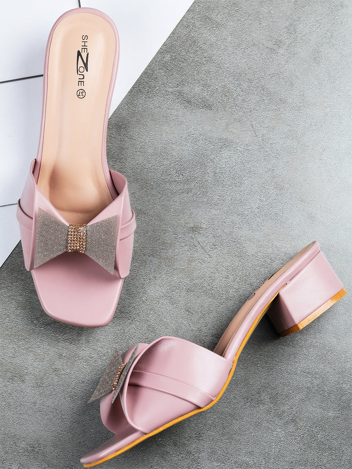 Shezone  Peach Women Heels