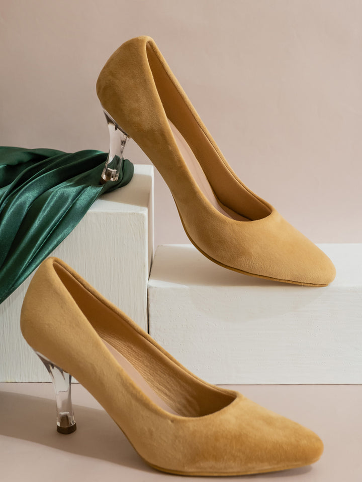 Shezone Mustard Women Heels