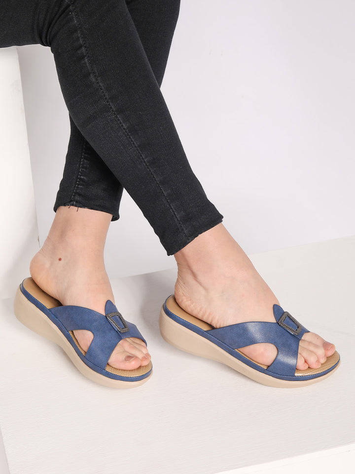 Shezone Blue Women Heels