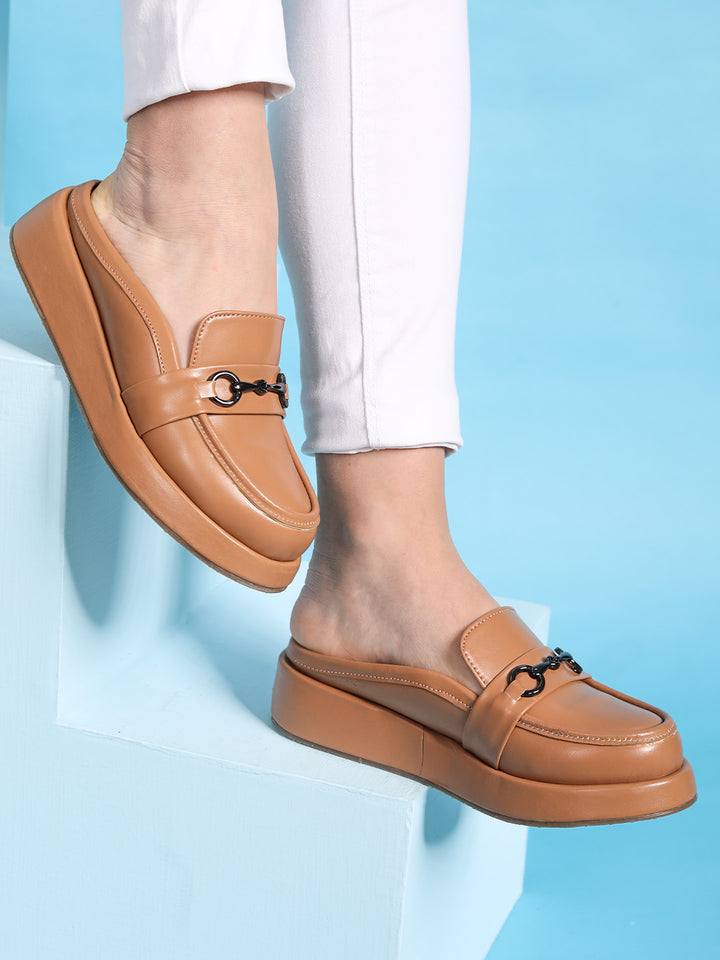 Shezone Beige Women Loafers