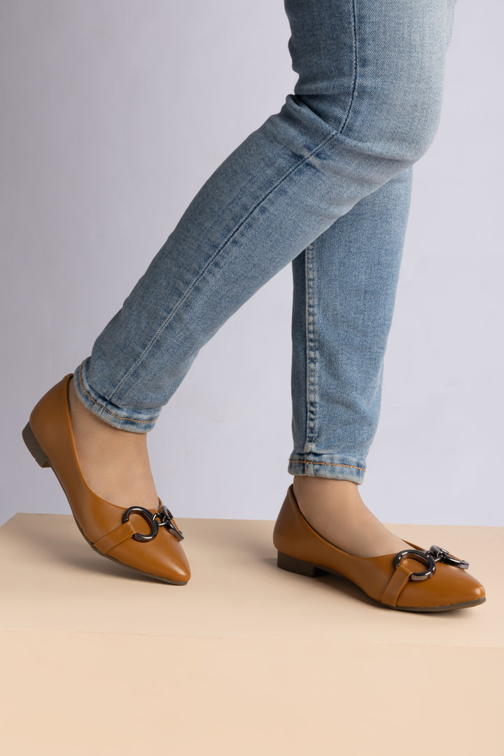 Shezone Camel Women Flats
