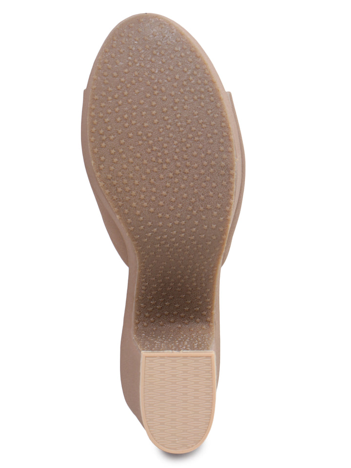 Shezone Beige Women Heels