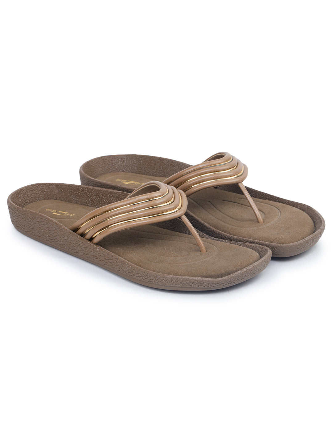 Shezone Beige Women Flats