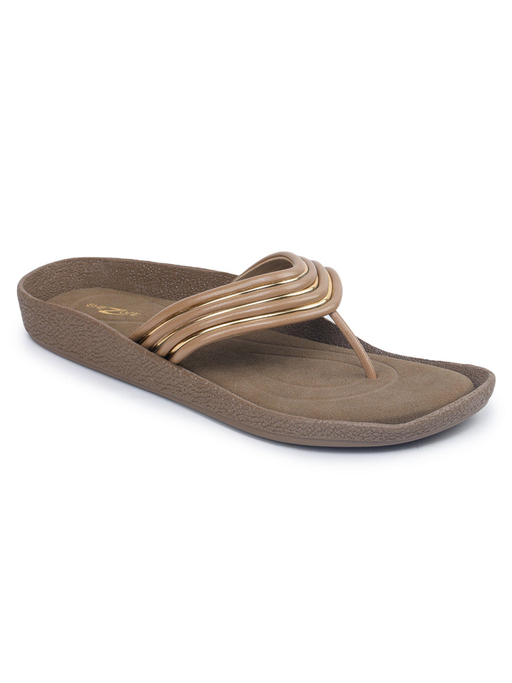 Shezone Beige Women Flats