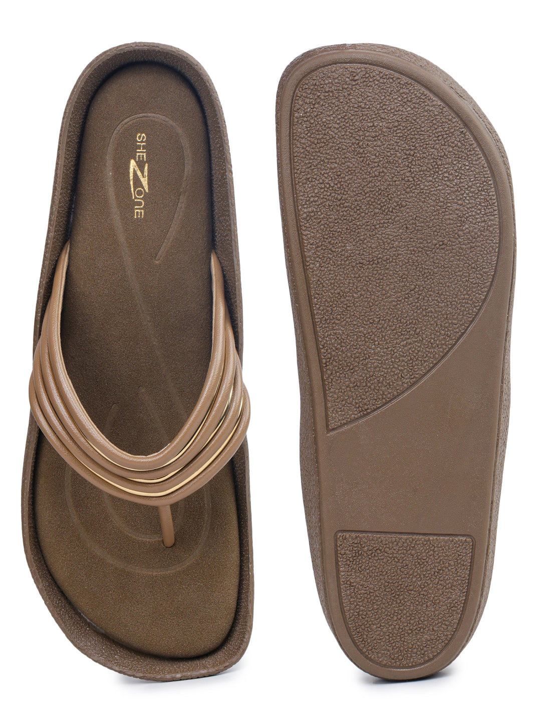 Shezone Beige Women Flats
