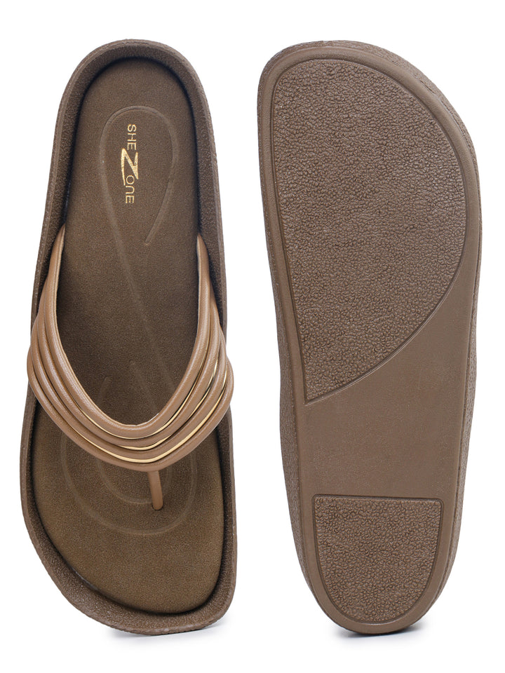 Shezone Beige Women Flats