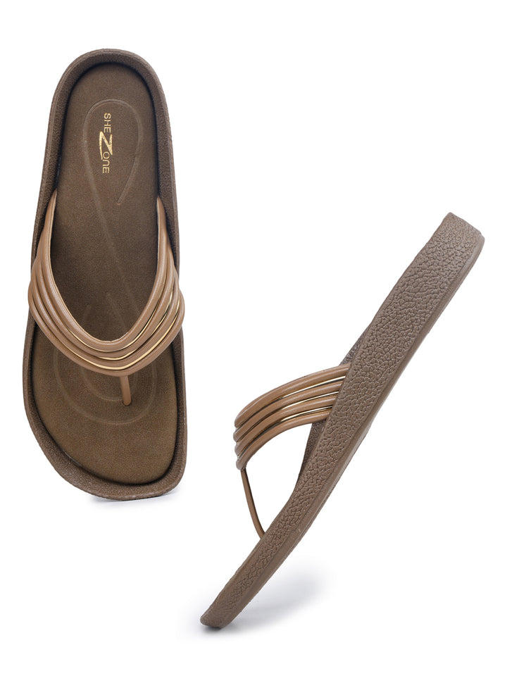 Shezone Beige Women Flats