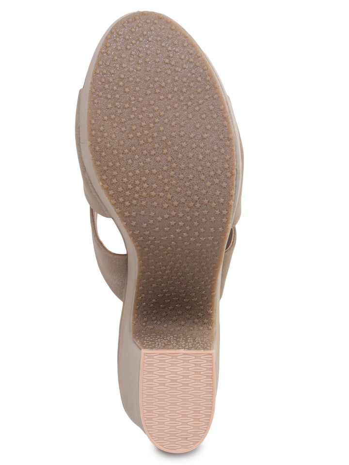 Shezone Beige Women Heels