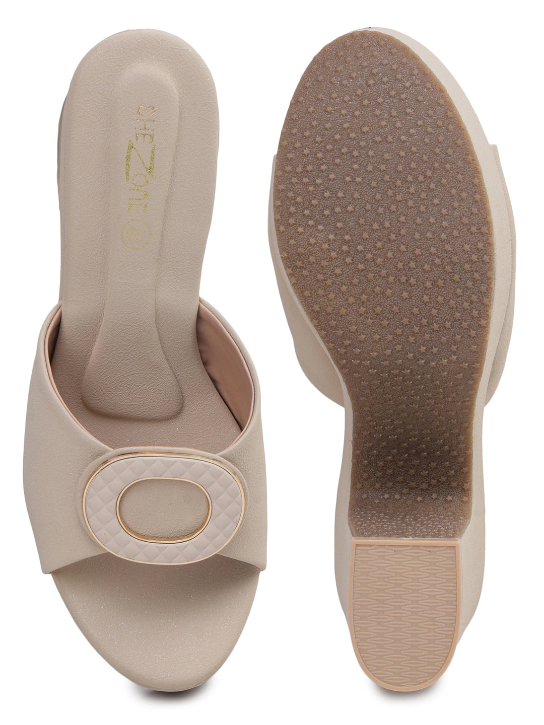 Shezone Cream Women Heels