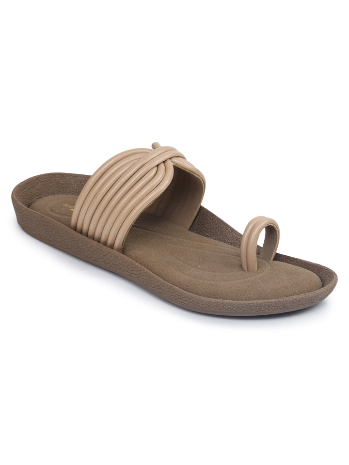 Shezone Beige Women Flats