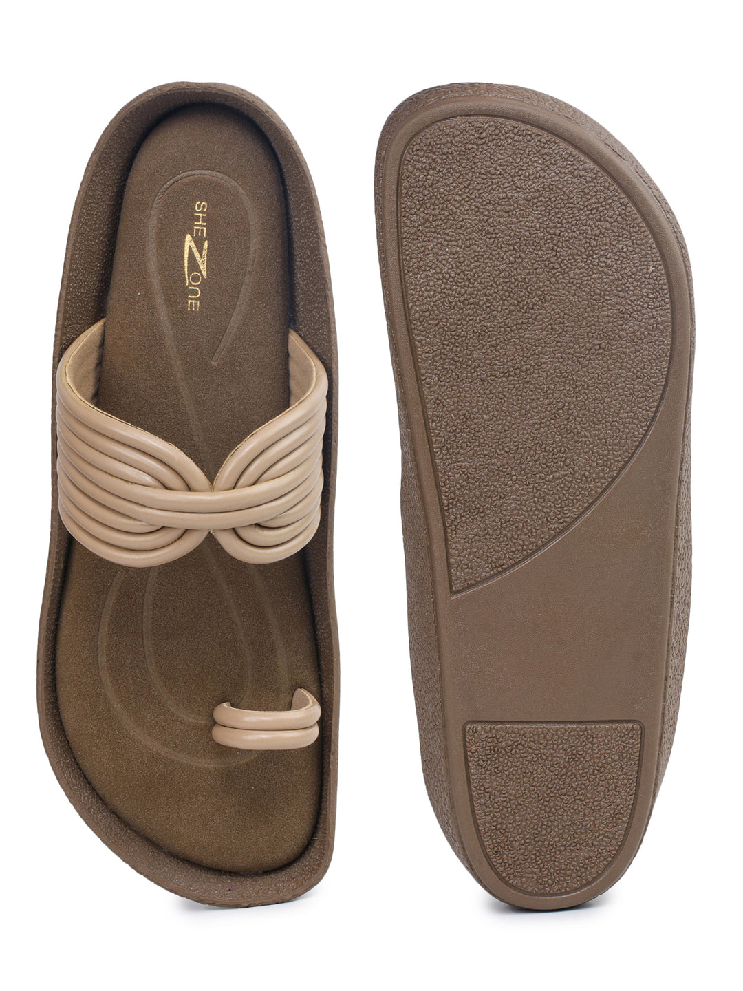 Shezone Beige Women Flats