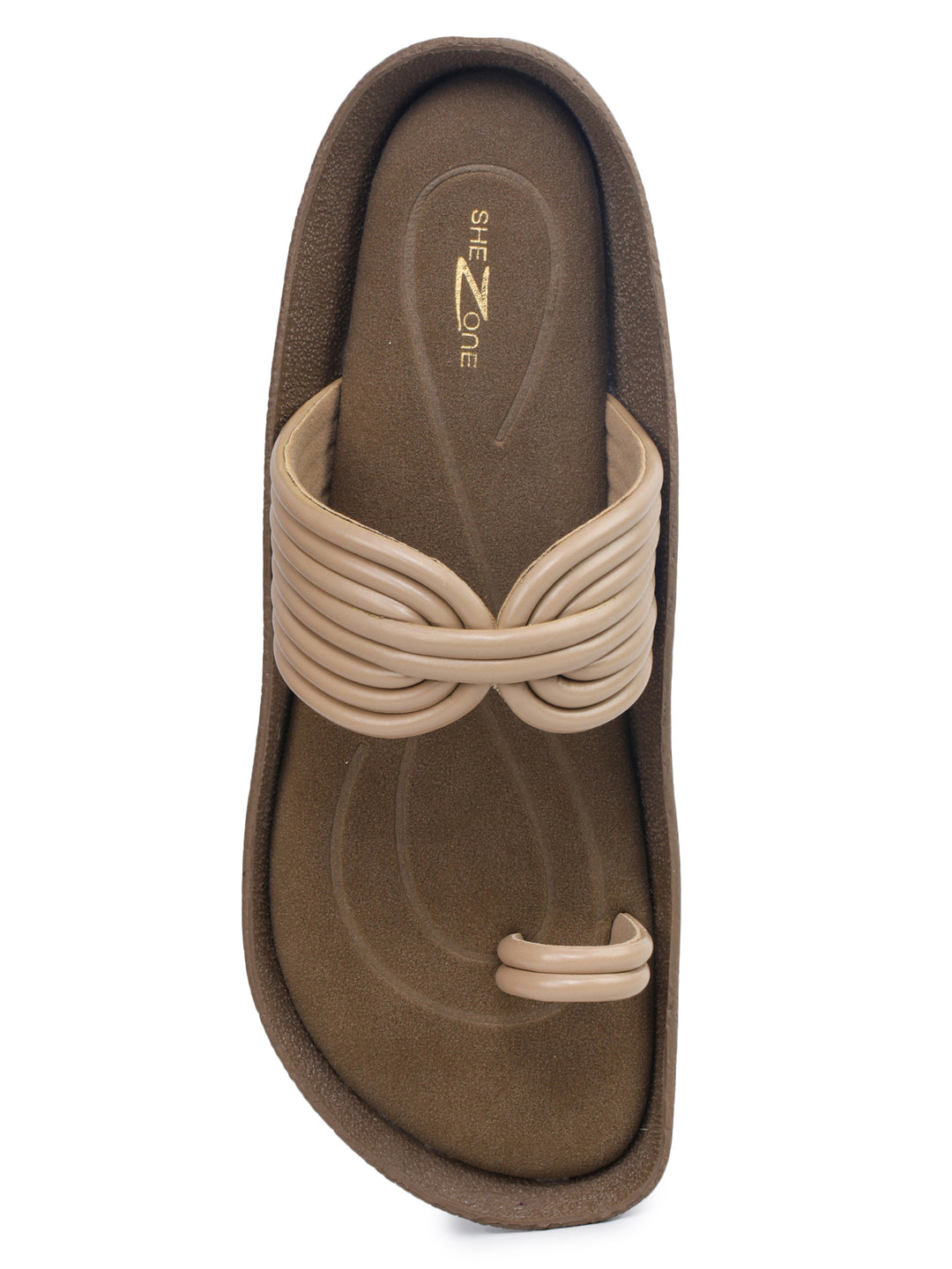 Shezone Beige Women Flats