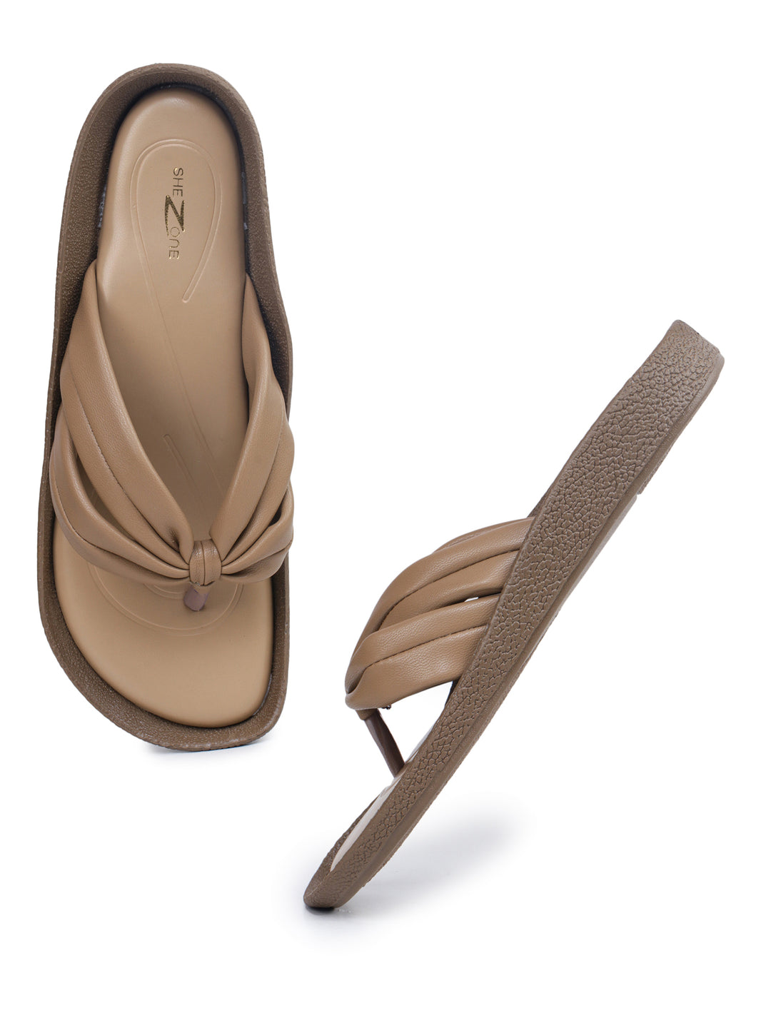 Shezone Beige Women Flats