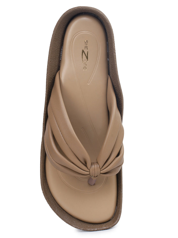Shezone Beige Women Flats