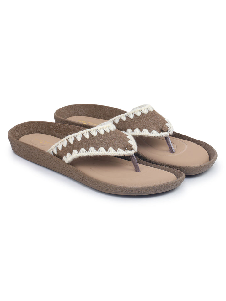 Shezone Beige Women Flats