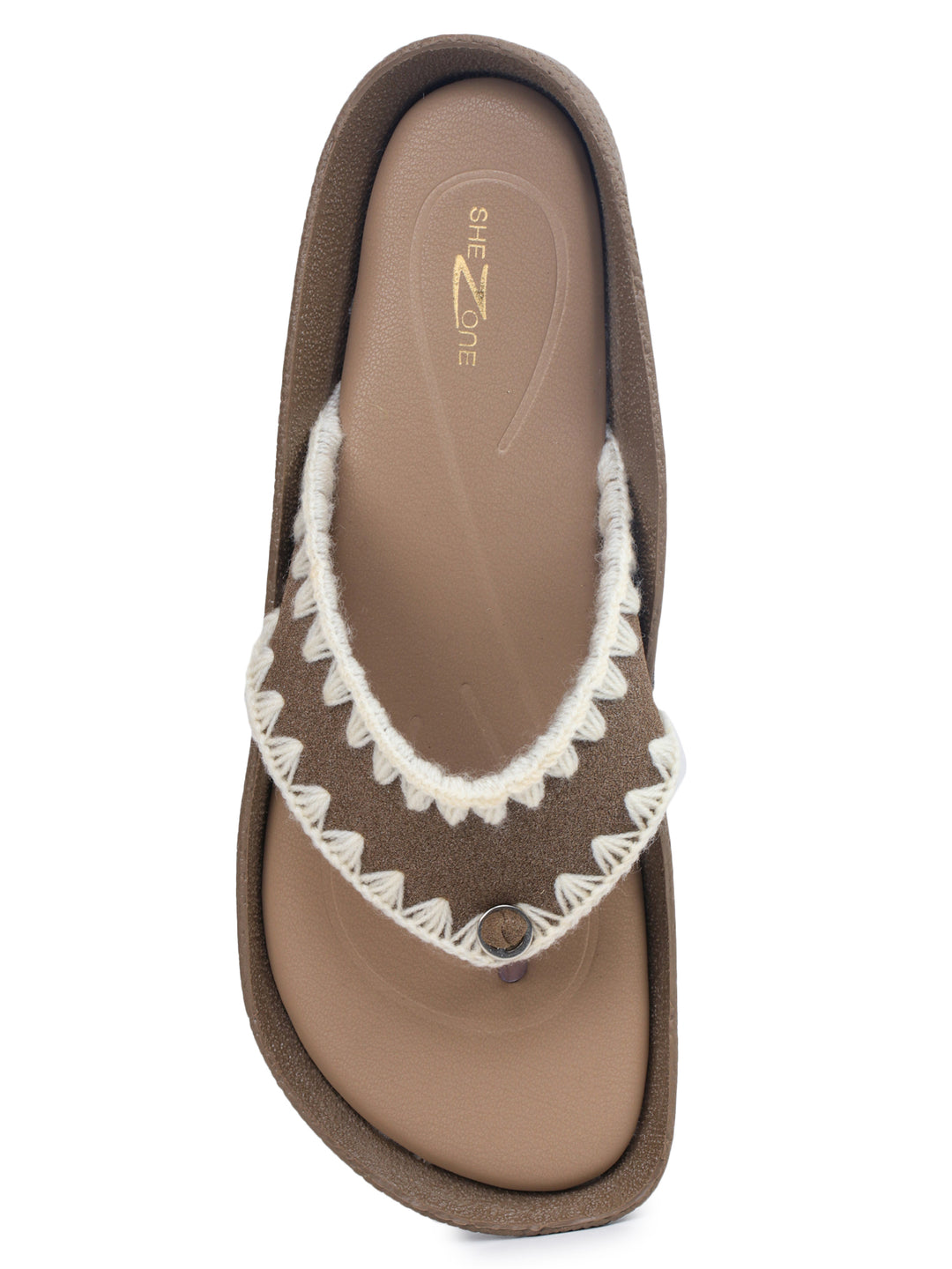 Shezone Beige Women Flats
