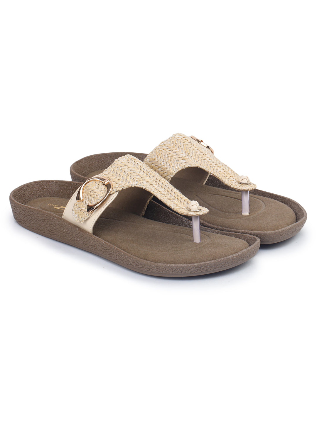 Shezone Cream Women Flats