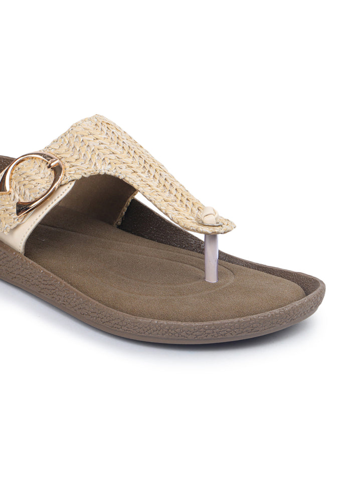 Shezone Cream Women Flats