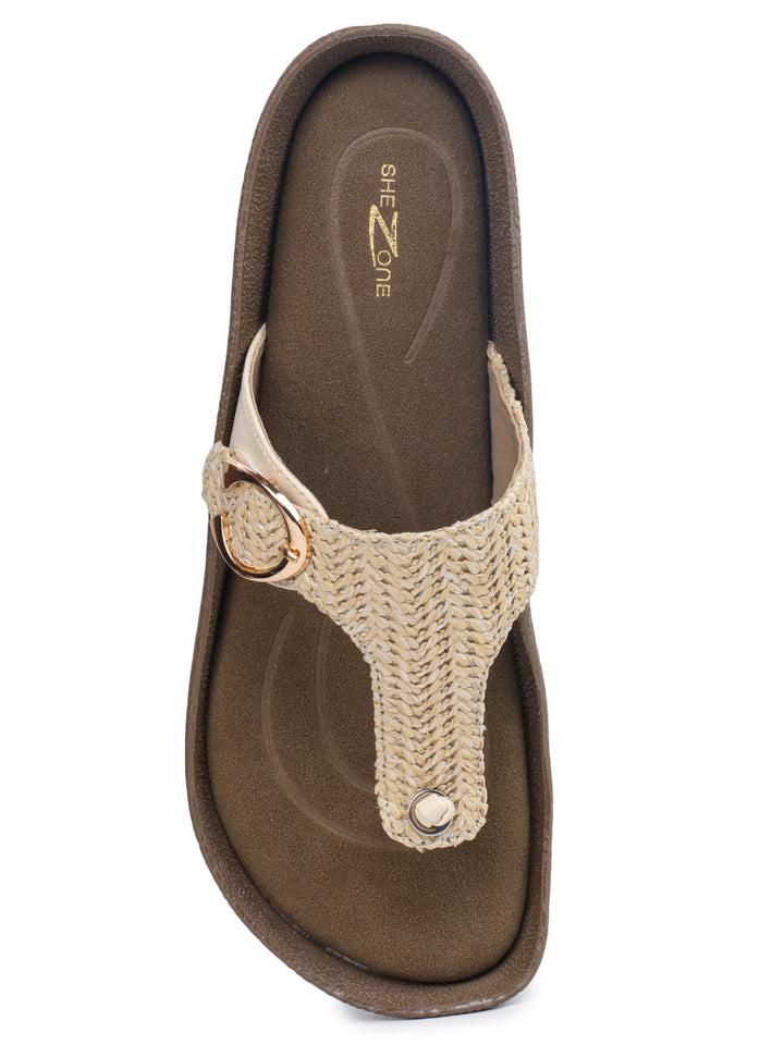 Shezone Cream Women Flats