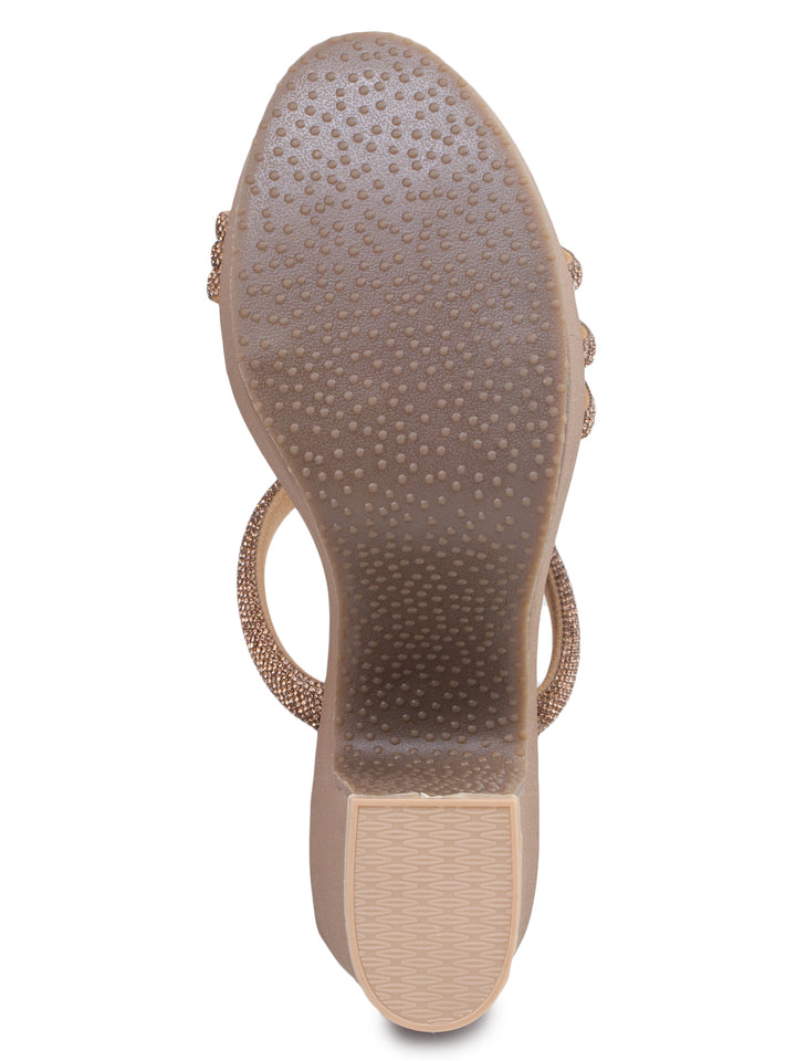 Shezone Beige Women Heels