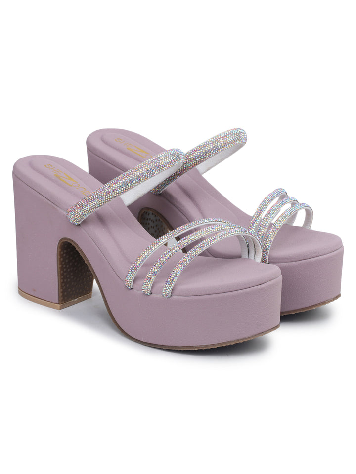 Shezone Lavender Women Heels