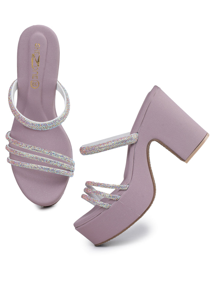 Shezone Lavender Women Heels