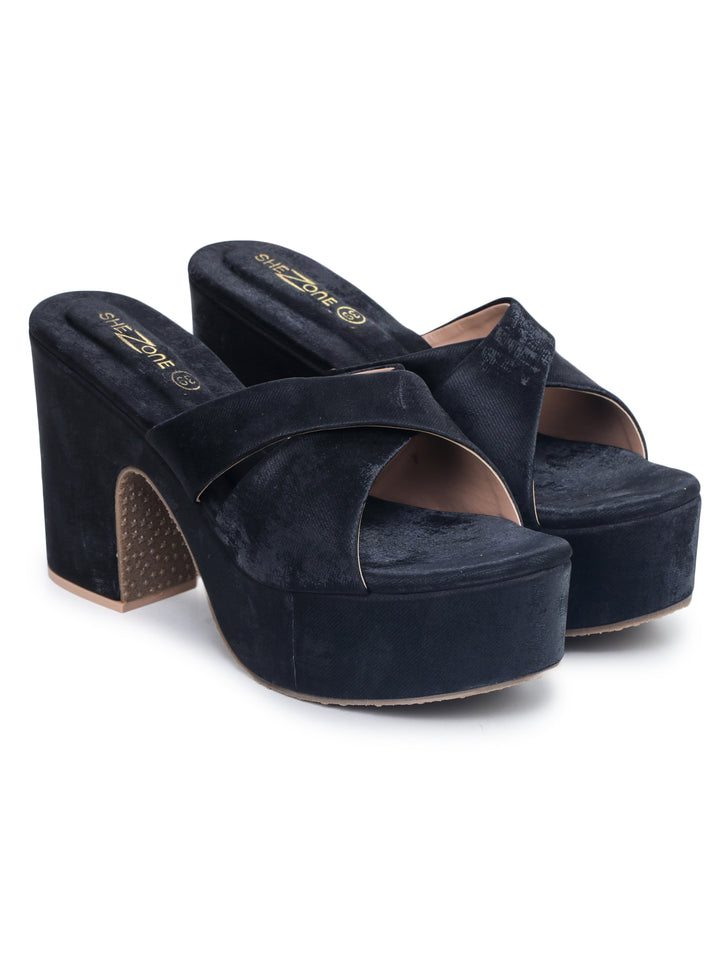 Shezone Black Women Heels