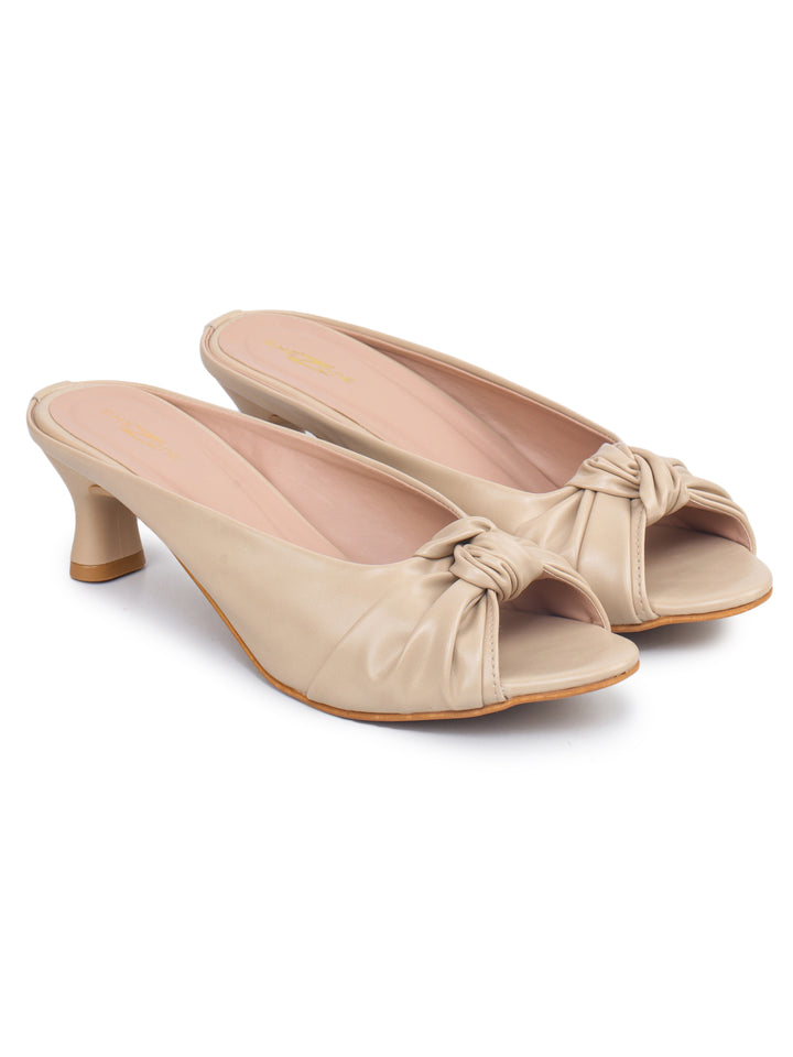 Shezone Beige Women Heels