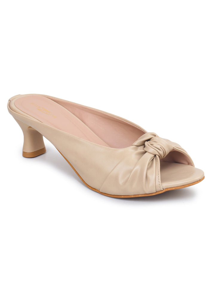 Shezone Beige Women Heels