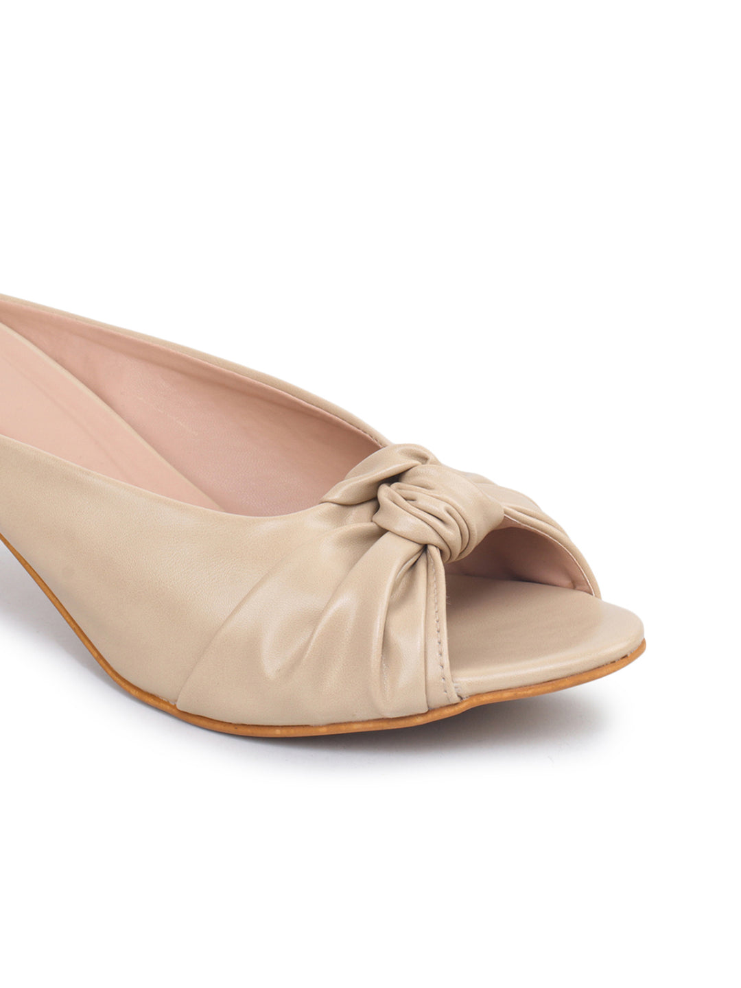 Shezone Beige Women Heels