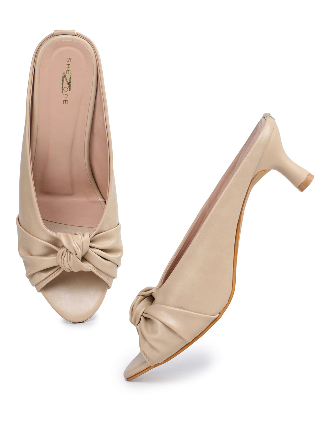 Shezone Beige Women Heels