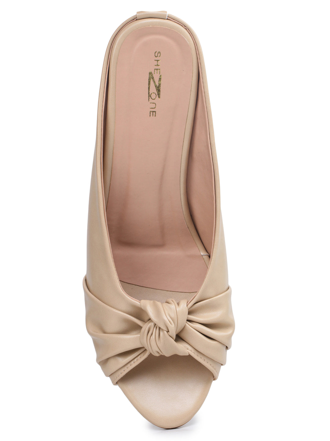 Shezone Beige Women Heels