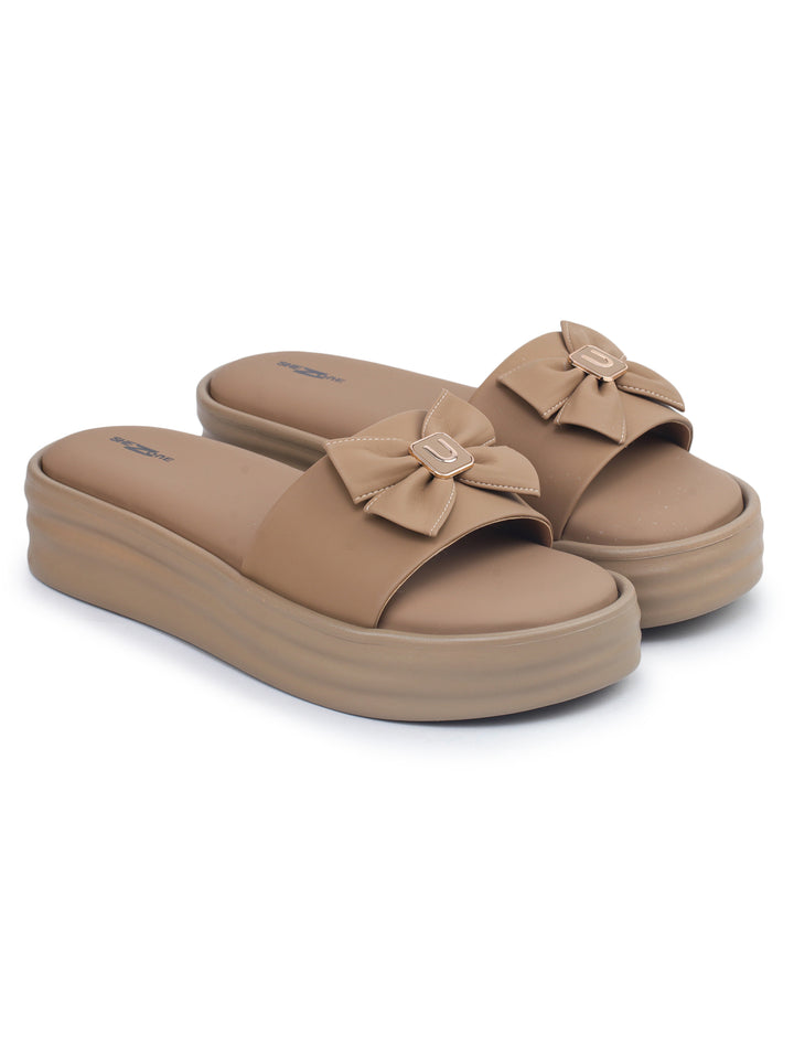Shezone Beige Women Heels
