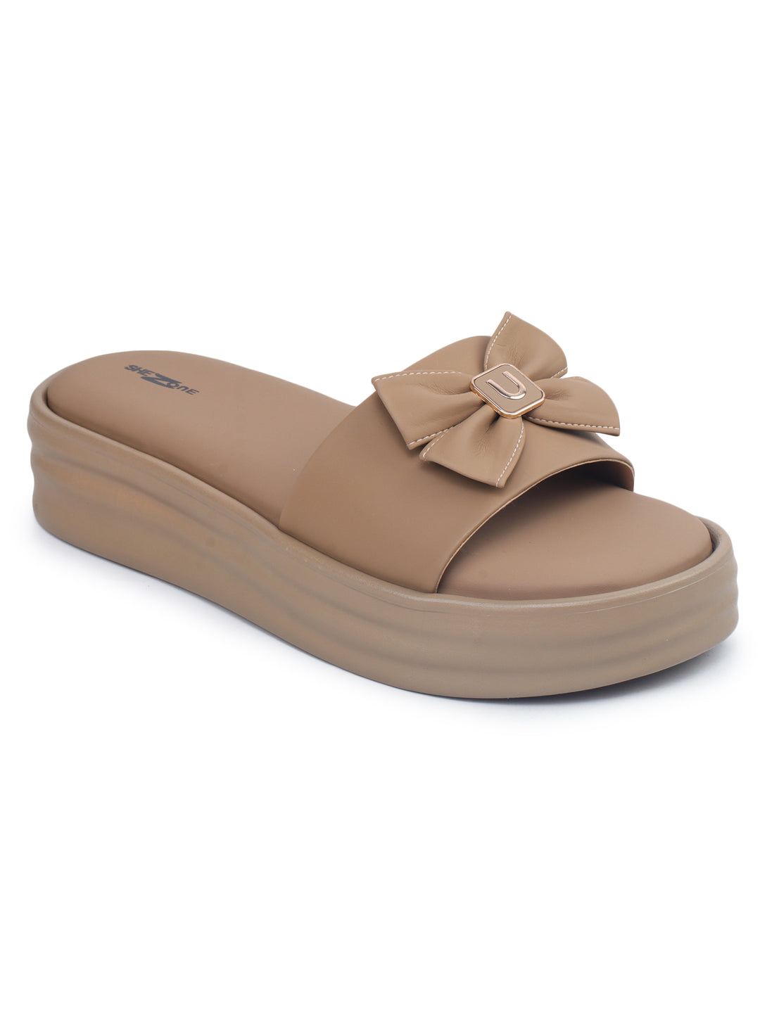Shezone Beige Women Heels