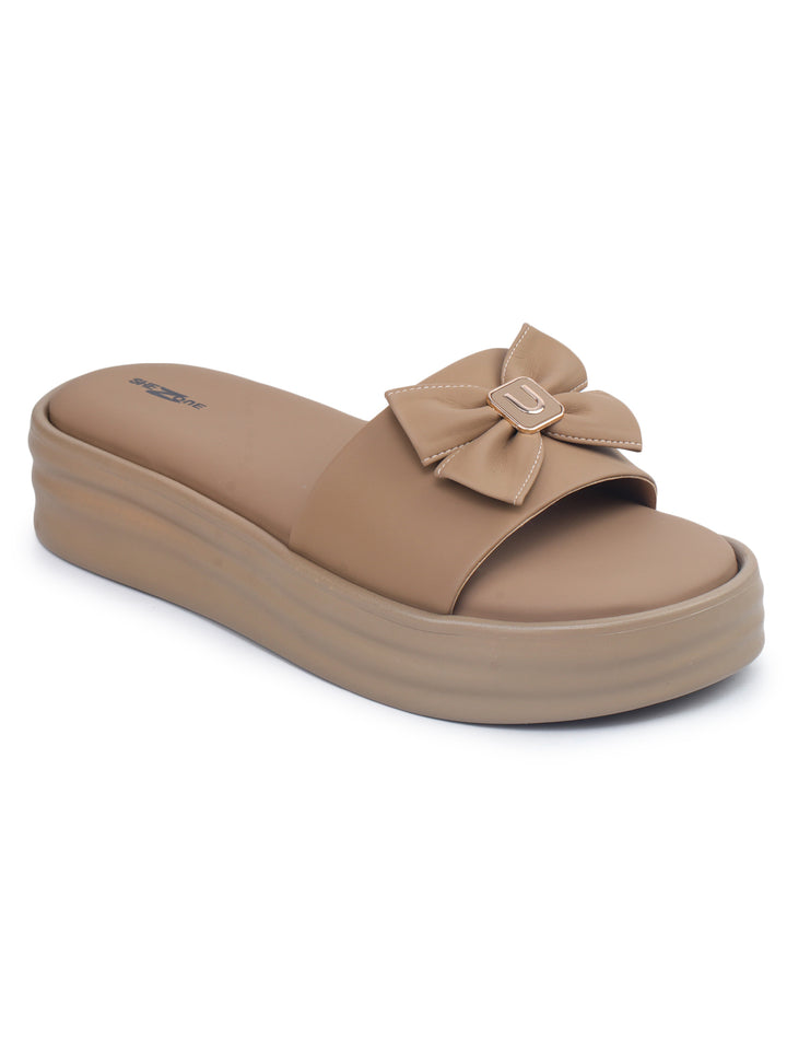 Shezone Beige Women Heels