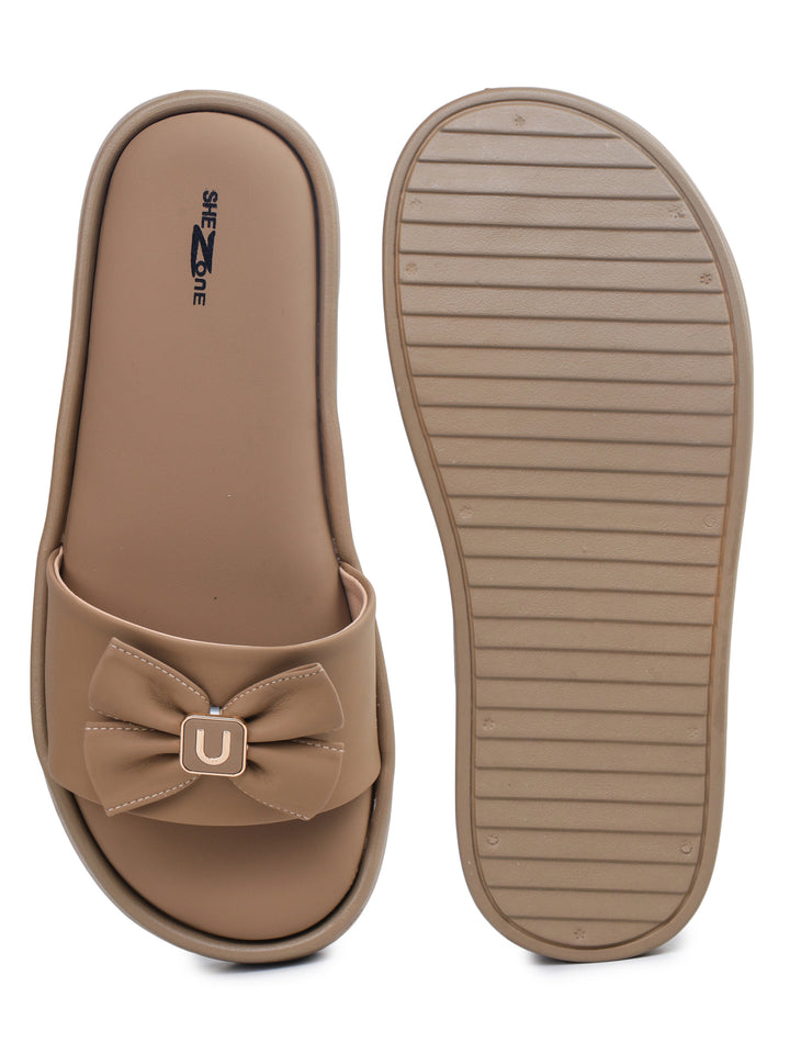 Shezone Beige Women Heels