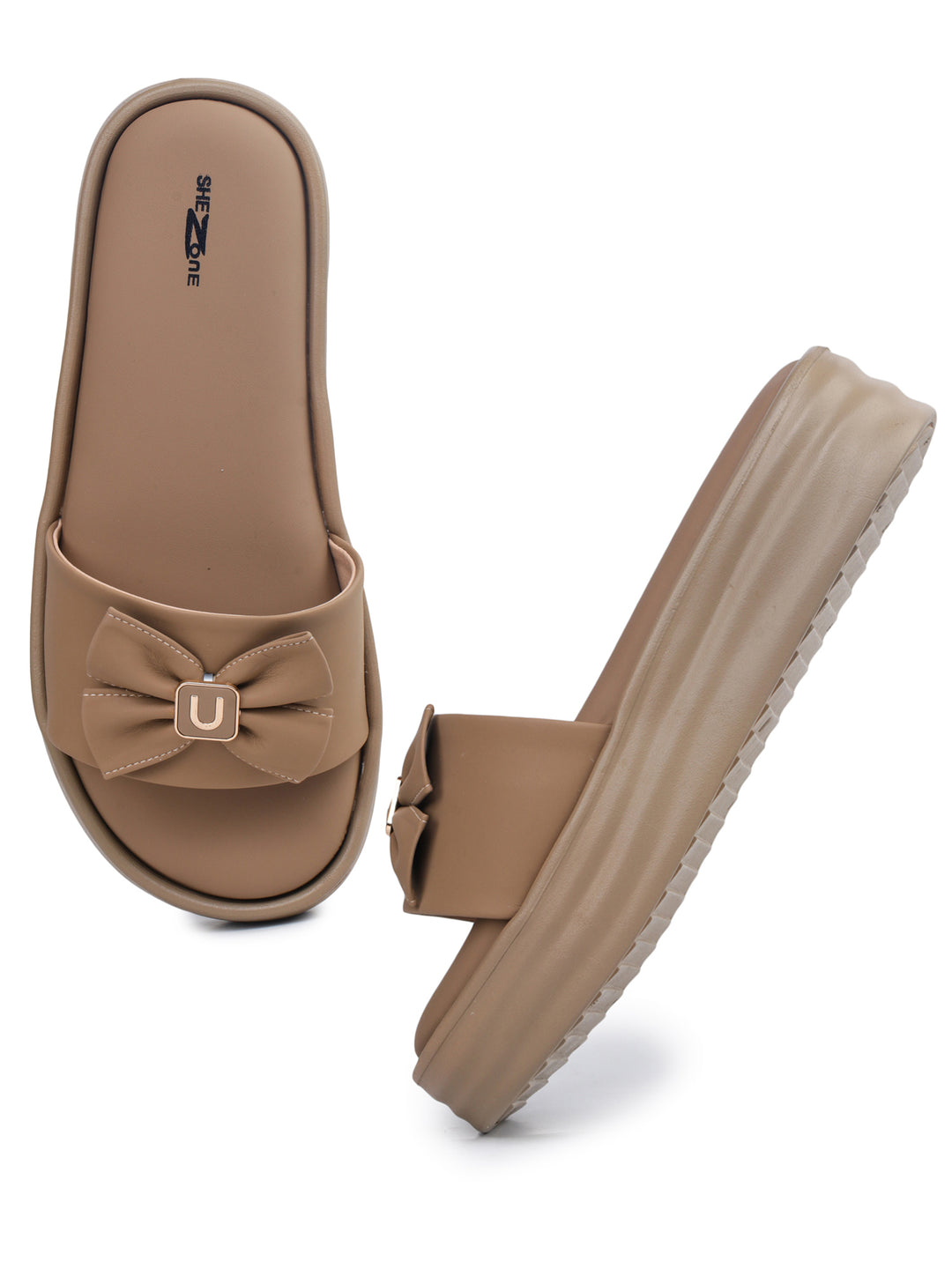 Shezone Beige Women Heels