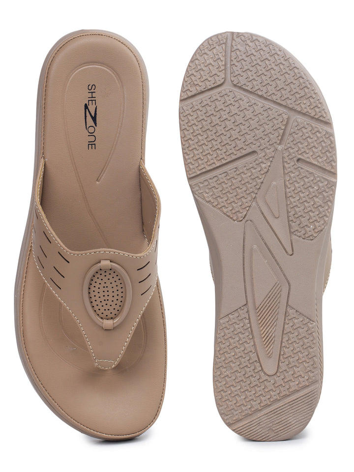 Shezone Beige Women Heels